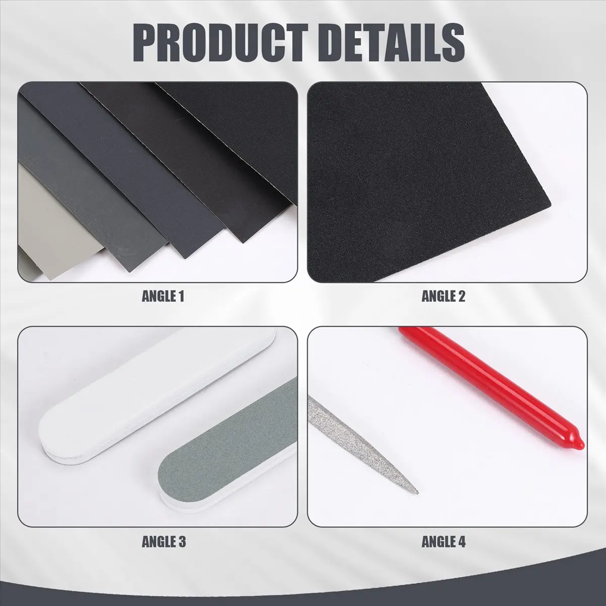 

ABNM 23 Pcs Resin Casting Tools Set, Epoxy Resin Polishing Kit, 12 Sand Papers, 5 Polishing Blocks, 5 Shapes Files, 1 Brush