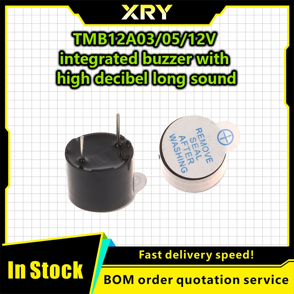 XRY 10PCS Integrated TMB12A05 12 * 9.5 3V5V12V active buzzer with long sound 12095 Speaker buzzer