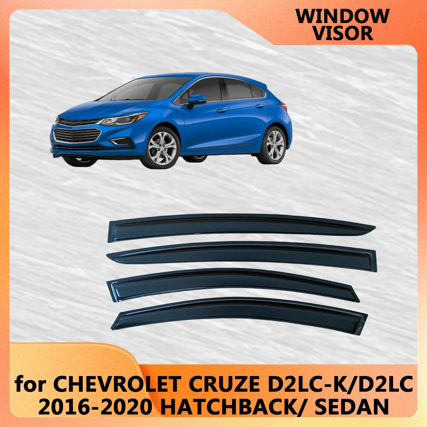 

Оконный козырек для CHEVROLET CRUZE D2LC-K/D2LC 2016-2018 2019 2020, ветрозащитные дефлекторы SEDAN, защита от дождя, дверной козырек, вентиляционное отверстие