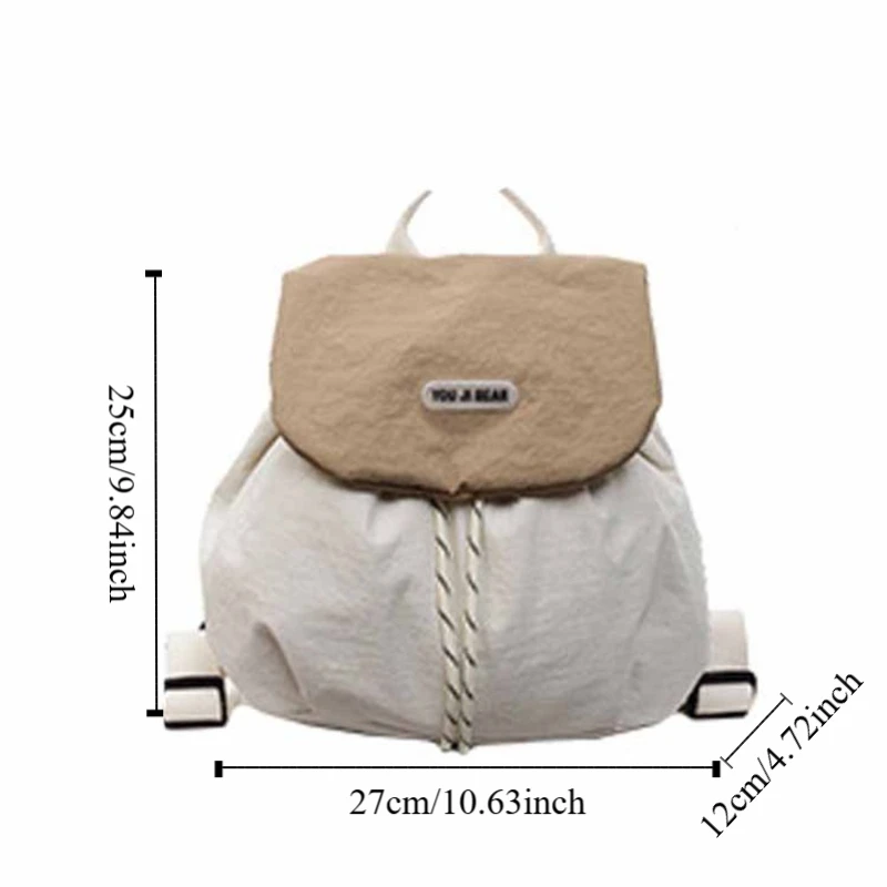 Gift Solid Color Drawstring Backpack Nylon Large Capacity Students School Bag Travel Bag Storage Bag Shoulder Bag Rucksacks