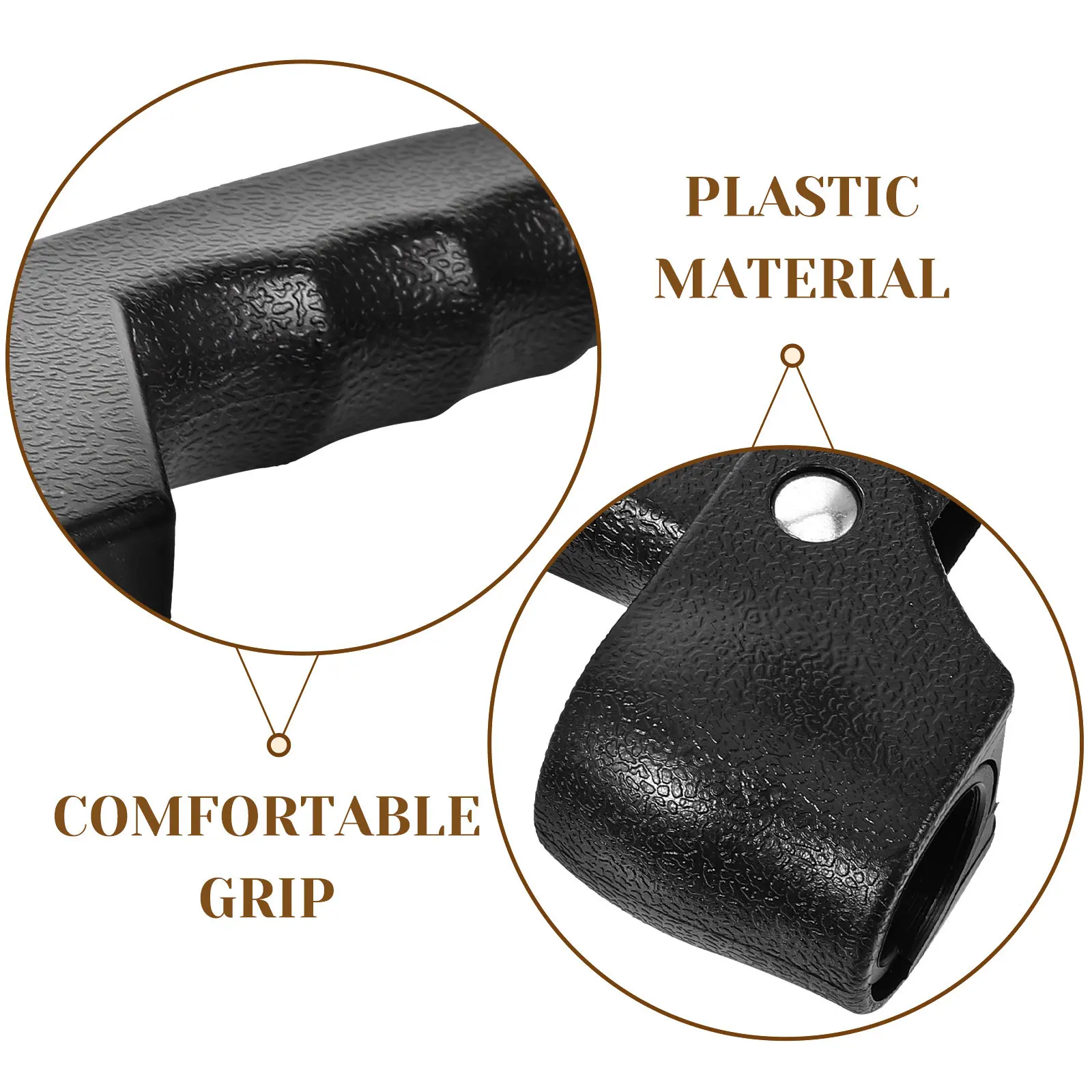 Plastic Solid Cane Handle Replacement Ergonomic Assist Walking Cane Knob Polished Stick Handle for Outdoor Men Women Mobility