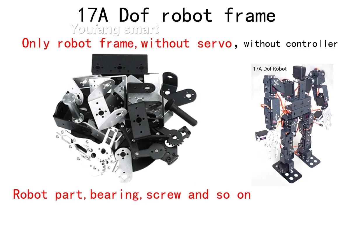 17 DOF Robot Umanoide Telaio Kit Robot Educativo per Ardunio Robot Camminata Compatibile Servo MG996 Robot Programmabile Kit FAI DA TE