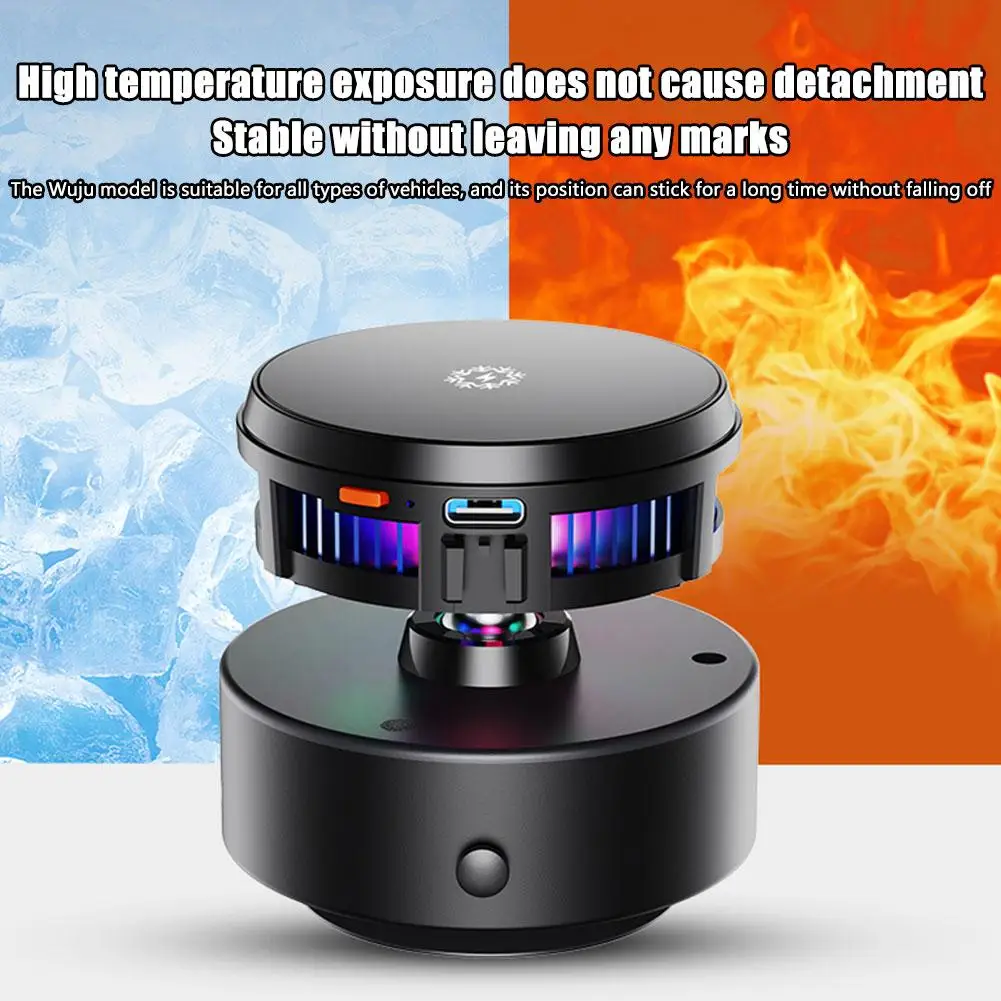 X19 RGB أشباه الموصلات التبريد التبريد سيارة لاسلكية فراغ مصاصة العالمي شاحن مغناطيسي Magsafe سيارة قاعدة تركيب مزودة بمشبك شاحن
