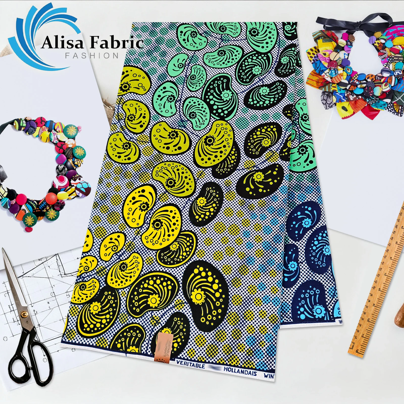 

2025 newest holland fabric wax high quality african real wax print wholesale for fashion dresses