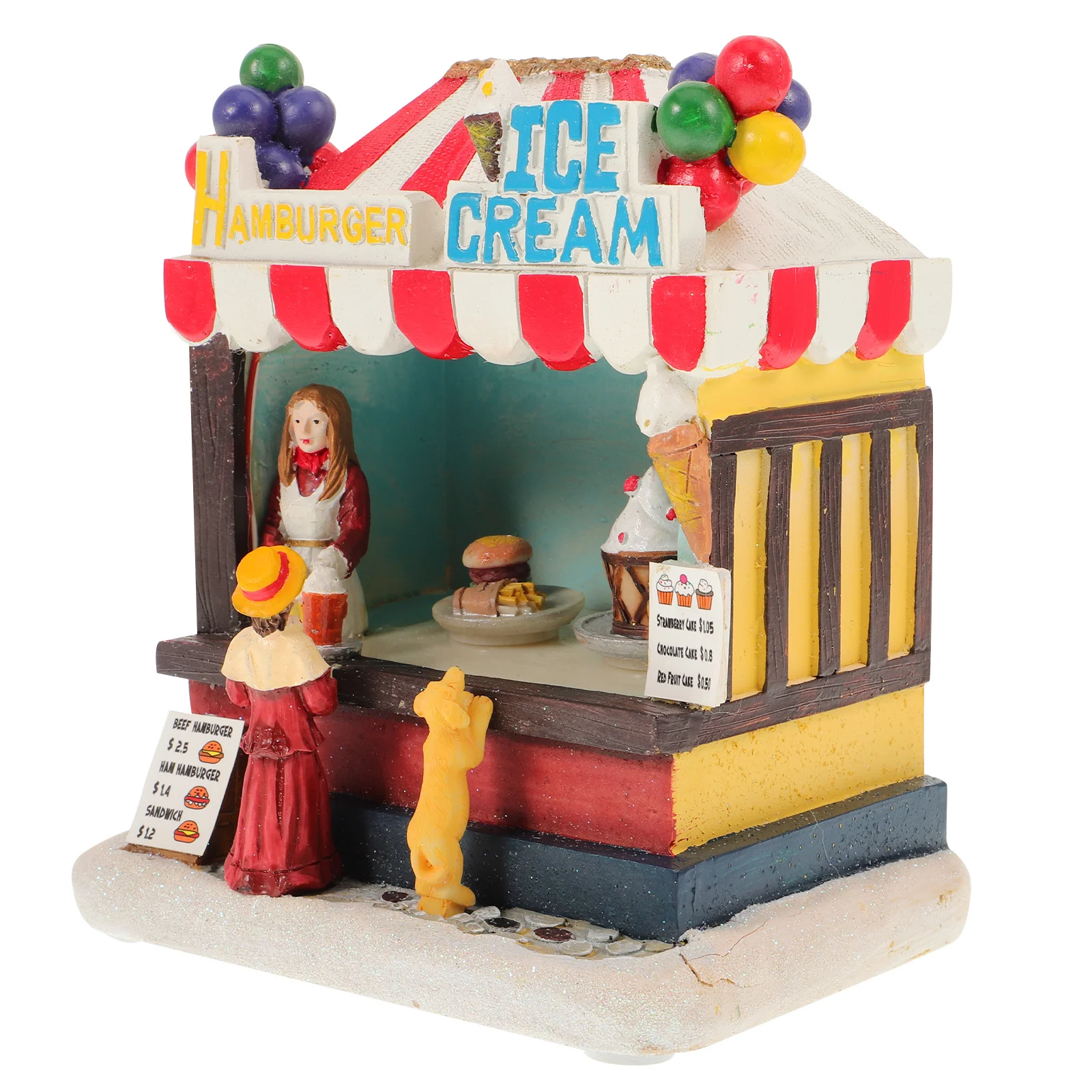 

Resin Small House Craft Luminous Christmas Villa for Holiday Party Decoration Indoor Outdoor LED Lighted Ornament