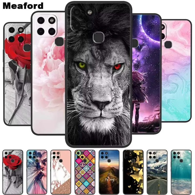 For Infinix Smart 6 Case X6511B Painted Bumper Soft TPU Phone Case on Infinity Smart 6 Silicon Cover 6.6 inch Lion Fundas Shells