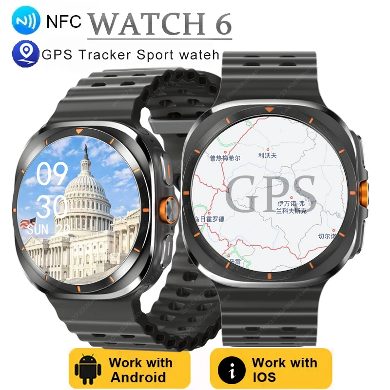 

NEW Watch 7 Ultra 47mm Smart Watch IP68 Waterproof Bluetooth Call Compass 1.43" AMOLED Screen SpO2 GPS Smartwatch for Men Women