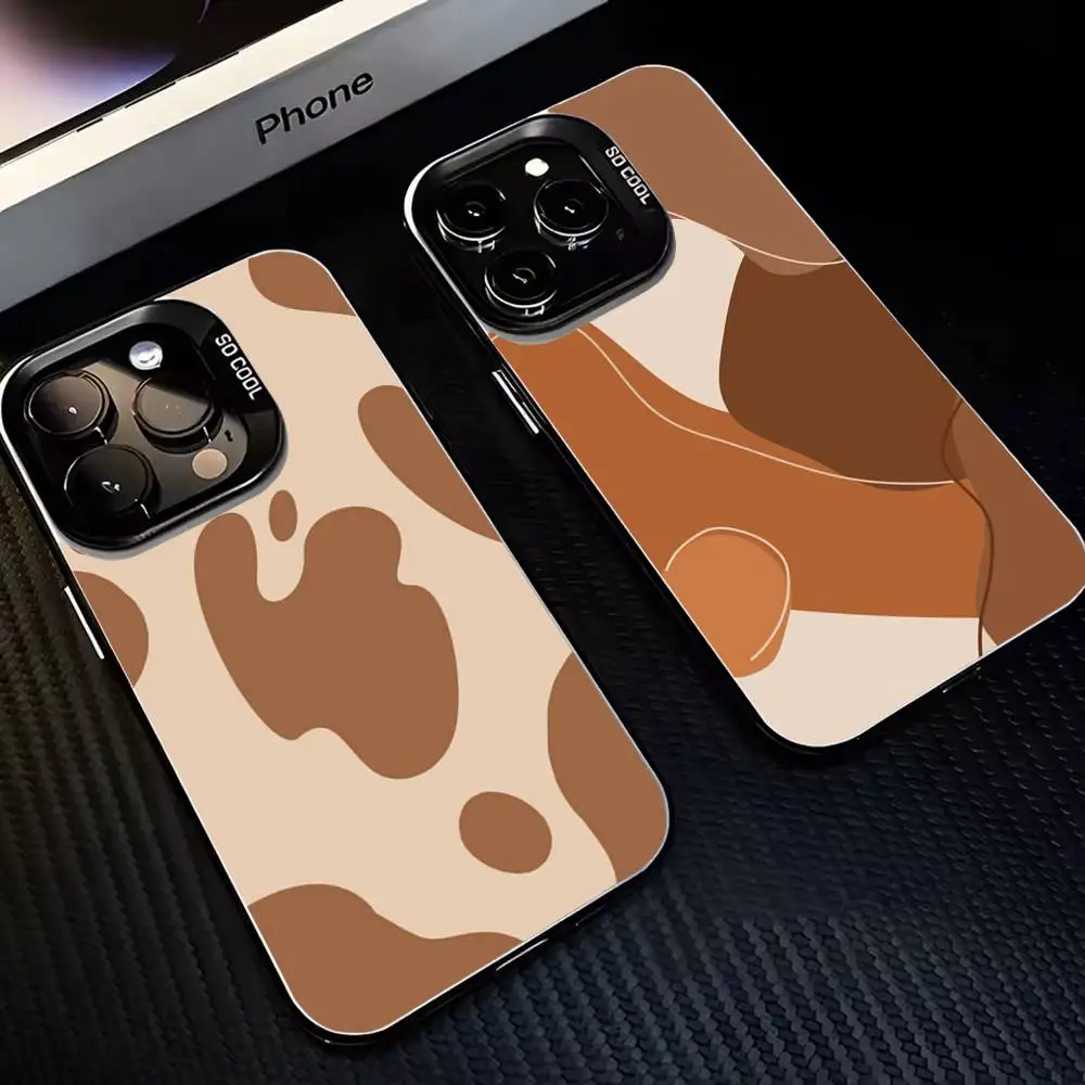 

Color_blocking matte_shape Phone Case For iPhone17,16,15,14,13,12,11 Plus,Pro Max Black Matte Shockproof Cover