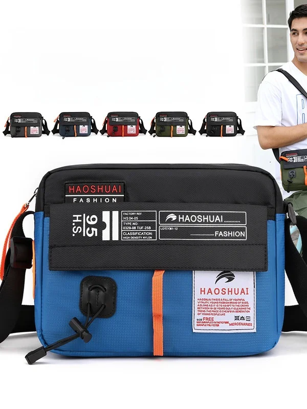 

Повседневная уличная водонепроницаемая нейлоновая сумка через плечо для мужчин, спортивная дорожная сумка-мессенджер на одно плечо, сумка на ремне для отдыха Sle