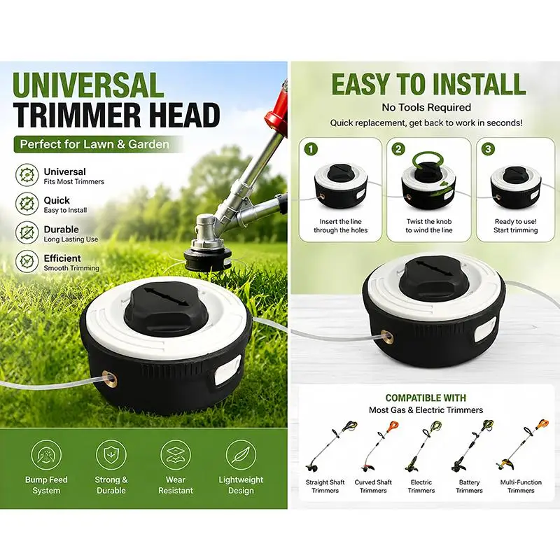 Trimmer Head C32 Replacement Long Lasting Grass Trimmer Accessory Compatible with FSA57 FSE52 OEM 40097102106