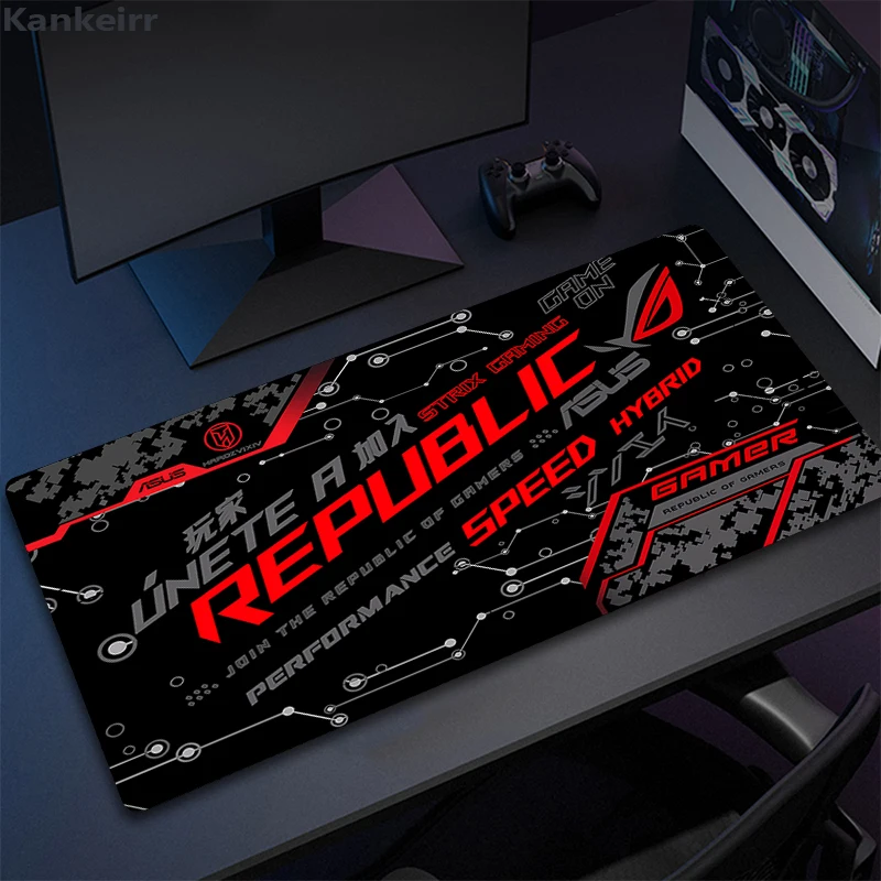 Asus Rog Black Mause Pad Anime Mouse Mats Gaming Computer Desk Mat Mouse Carpet Pc Accessories Gamer Mouse Pad Speed Rubber Mat