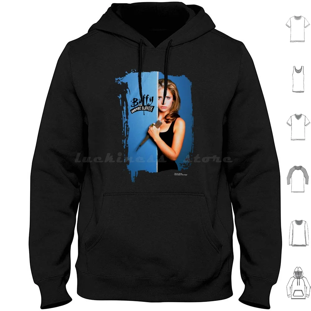 Buffy The Vampire Art Hoodie Cotton Long Sleeve Buffy The Vampire 90s Iconic Buffy Fashion Cute Iconic Vampire 90s