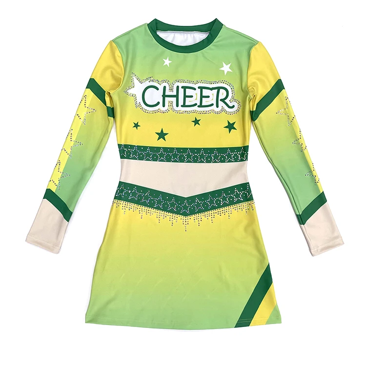 Uniformes de porristas personalizados, práctica de actuación, vestido de baile de animadora, trajes de animadora
