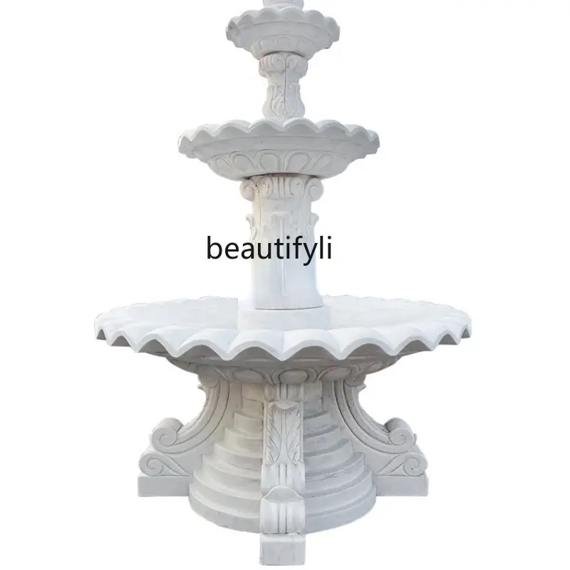 

Stone-Carved Fountain Large Rockery Flowing Water Ornaments Outdoor Waterscape Landscaping Garden Sculpture