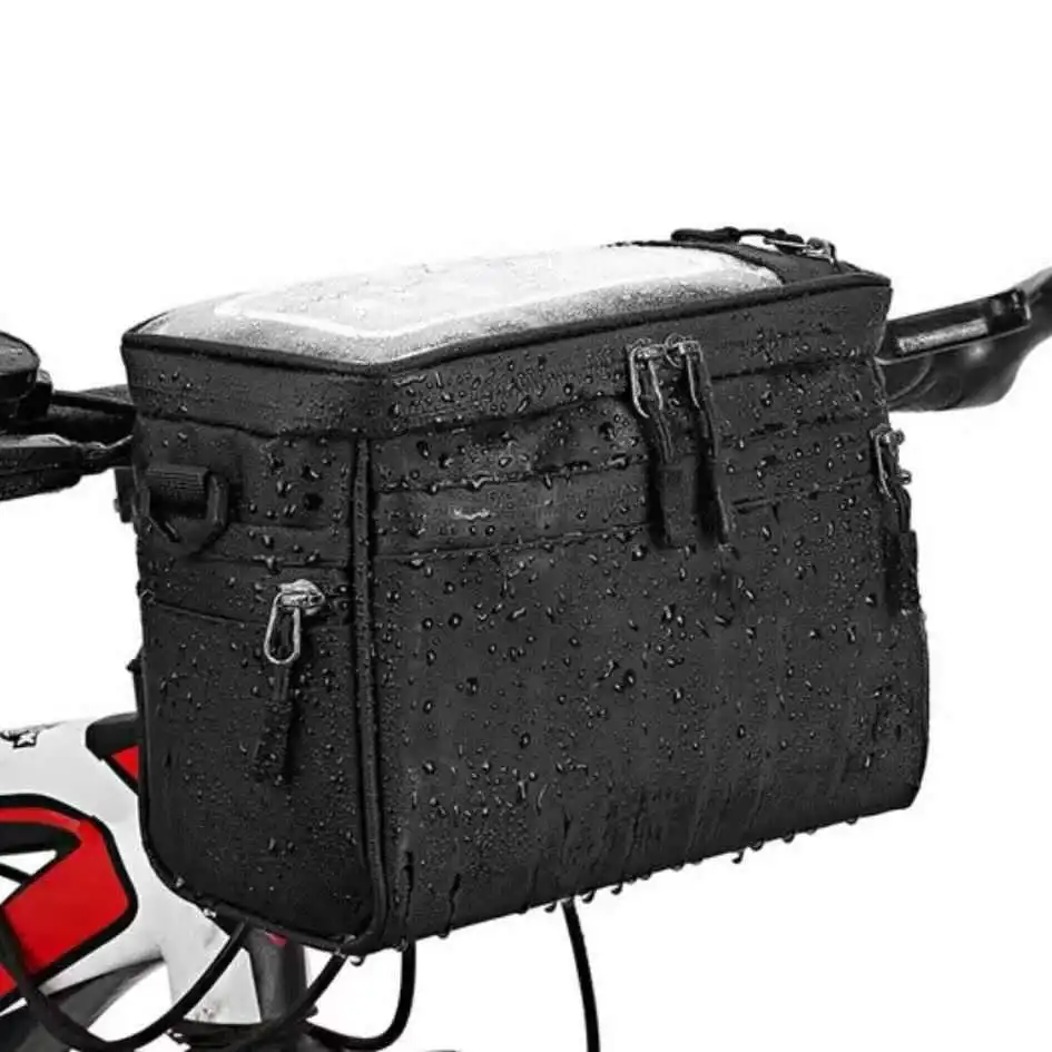 

Bicycle Handlebar Bags, Cycling Front Tube Bag, Waterproof Bike Pouch, Detachable Shoulder Bag for Outdoor Riding