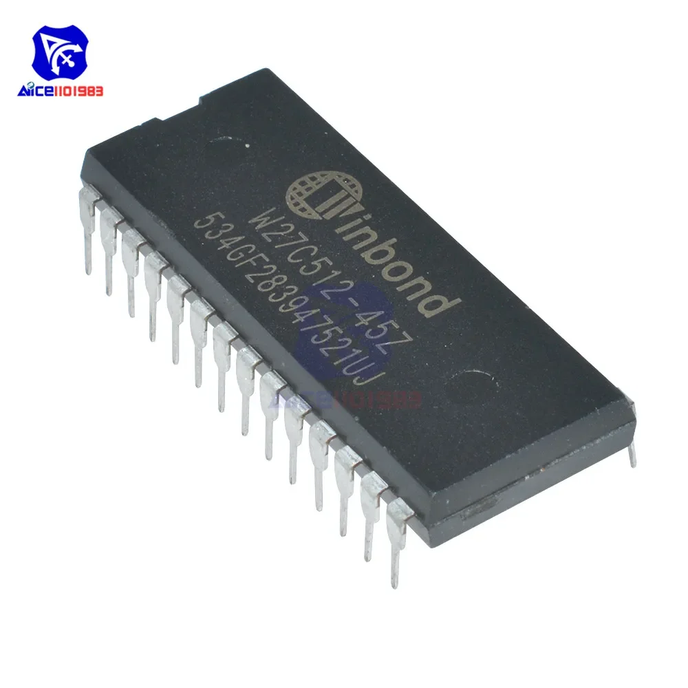 Diymore 5 قطعة رقائق IC W27C512 W27C512-45Z 28DIP IC EEPROM 512KBIT الدوائر المتكاملة الأصلية