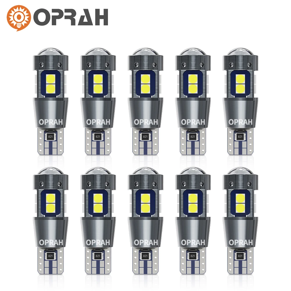 

100PCS T10 W5W LED Canbus No Error 3030 10SMD High Power Car Clearance Wedge Side Bulb Reading Dome Singal Light White Wholesale