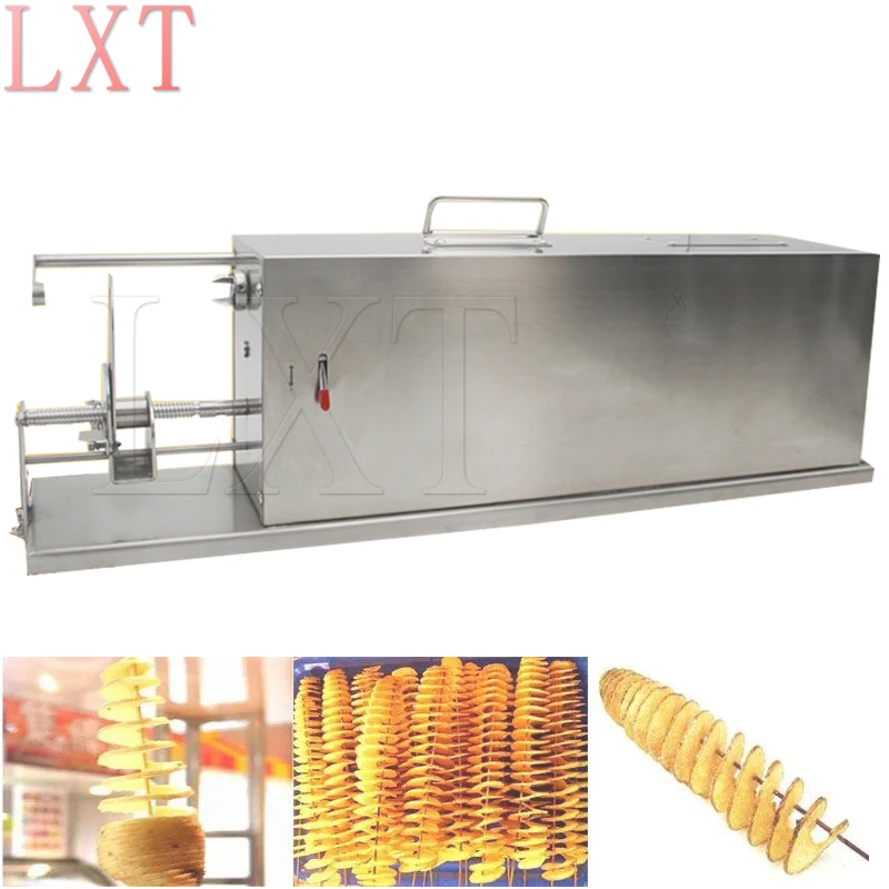 Fully Automatic Stretching Potato Tower Machine New Temple Fair Food Festival Tourist Attractions Potato Tower Snacks