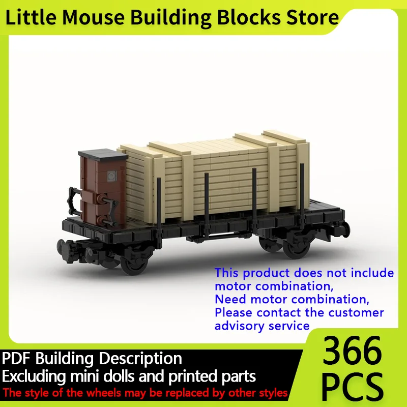 

City Car Model MOC Building Bricks Germany Railway Stake Wagon Modular Technology Gifts Holiday Assemble Children Toys Suit