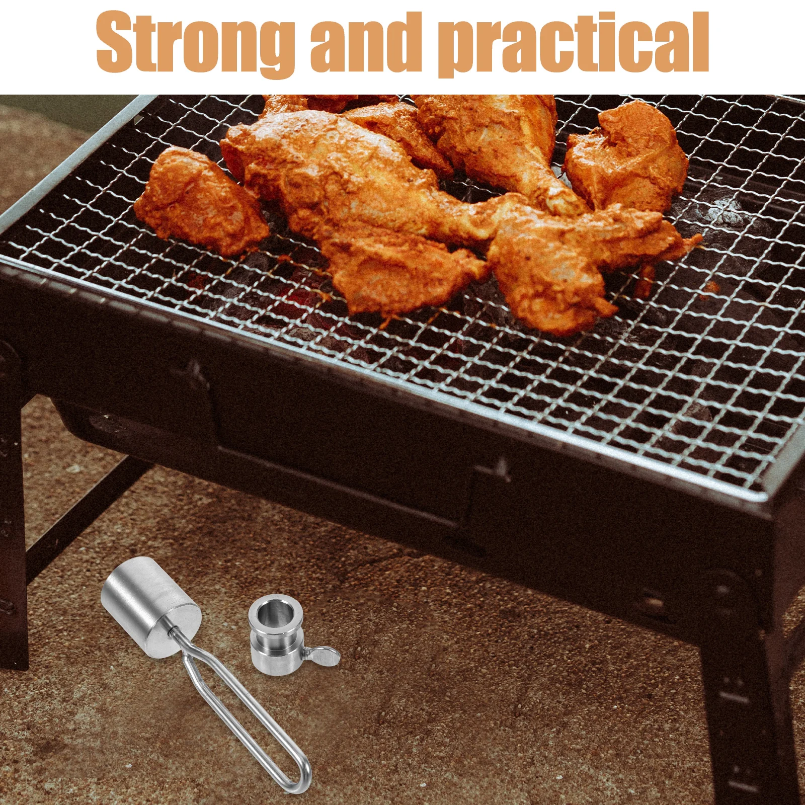 

1 set BBQ Rotisserie Counterweight Heavy Rotisserie Basket Grill Accessory Duty Stainless Steel Spit Balance Bushing Accessories