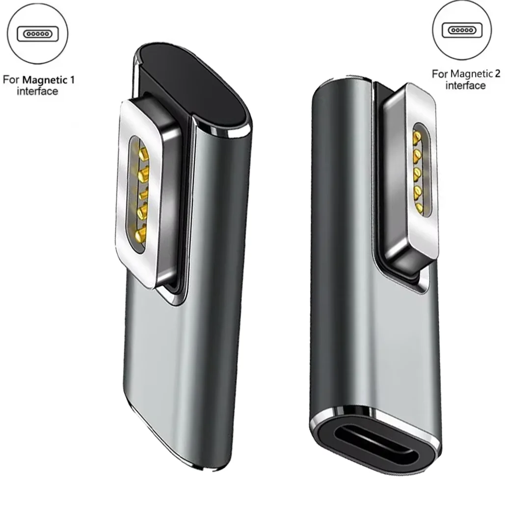 

USB C to Magnetic 1/Magnetic 2 Male to Female Adapter Safe 2 PD 100W Power Fast Charging Converter for 2006-2015 MacBook Pro Air