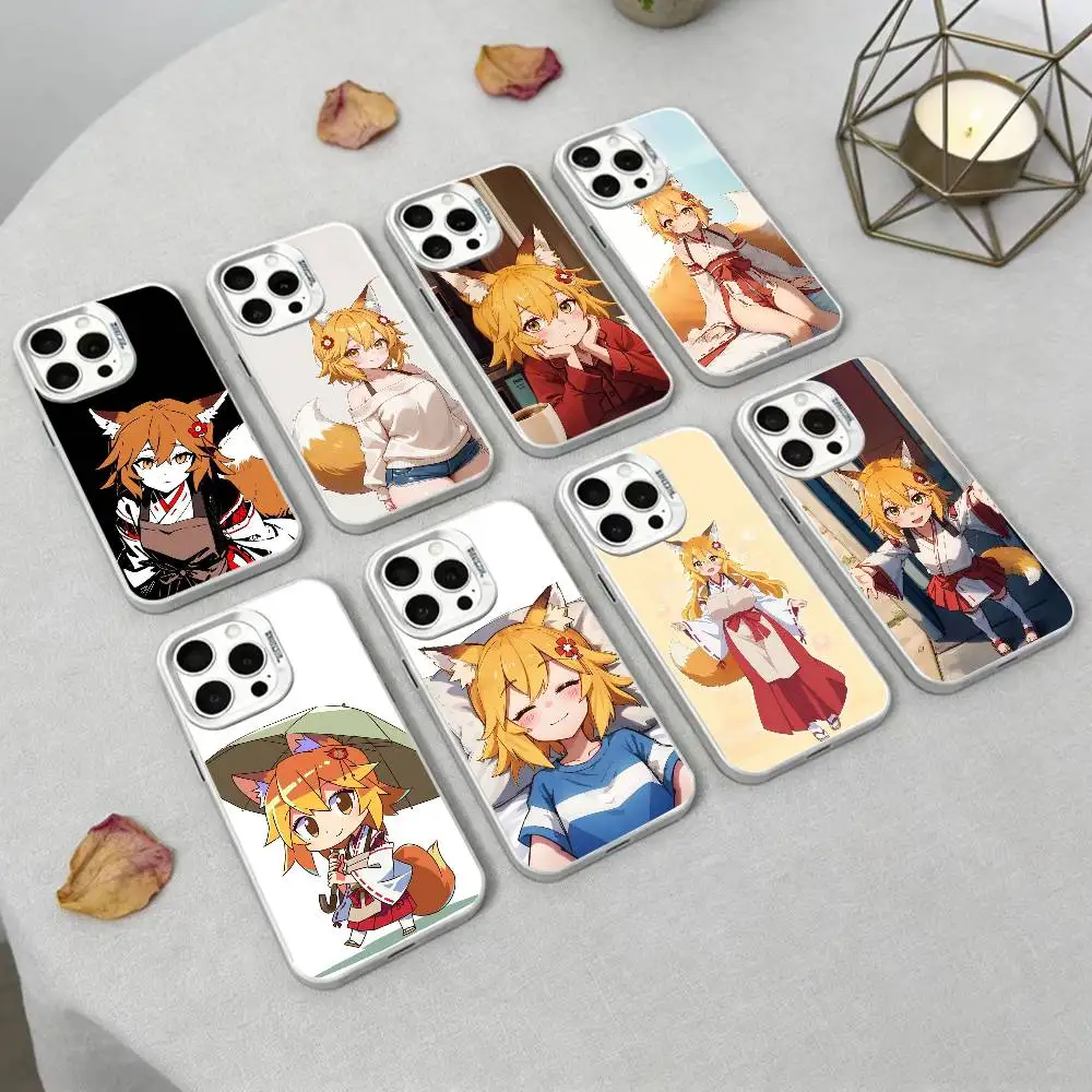 

The Helpful Fox Senko-san Senko Phone Case For iPhone17, 16,15,14,13,12 Pro Max white Candy Matte Shockproof Cover