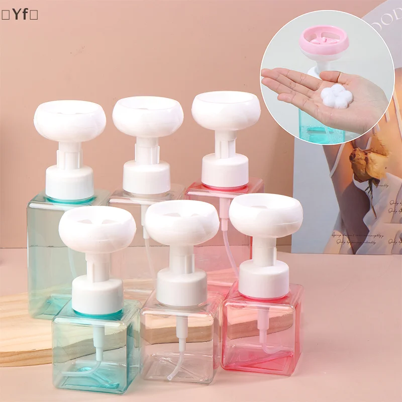 250/450ml Floral Foam Handsoap Cute Flower Bubble Bottle Liquid Soap Dispenser Hand Soap Pump Bottle Bathroom Press Hand Wash