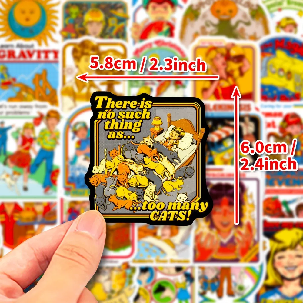 80's الرعب فيبي Paster50pcs مختلط الكرتون الفكاهة الرجعية شبح الكتابة على الجدران أنيمي الوقت القديم ملصقات الأمتعة Diy بها بنفسك لوح التزلج المحمول