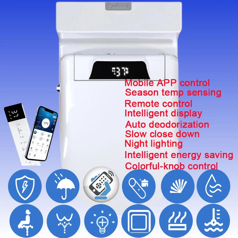 

WETIPS App Inteligente Cleaning Smart Bidet Toilet Inodoros Japones WC Bidet Toilet Seat Toilette Japonaises Electric Toilet Lid