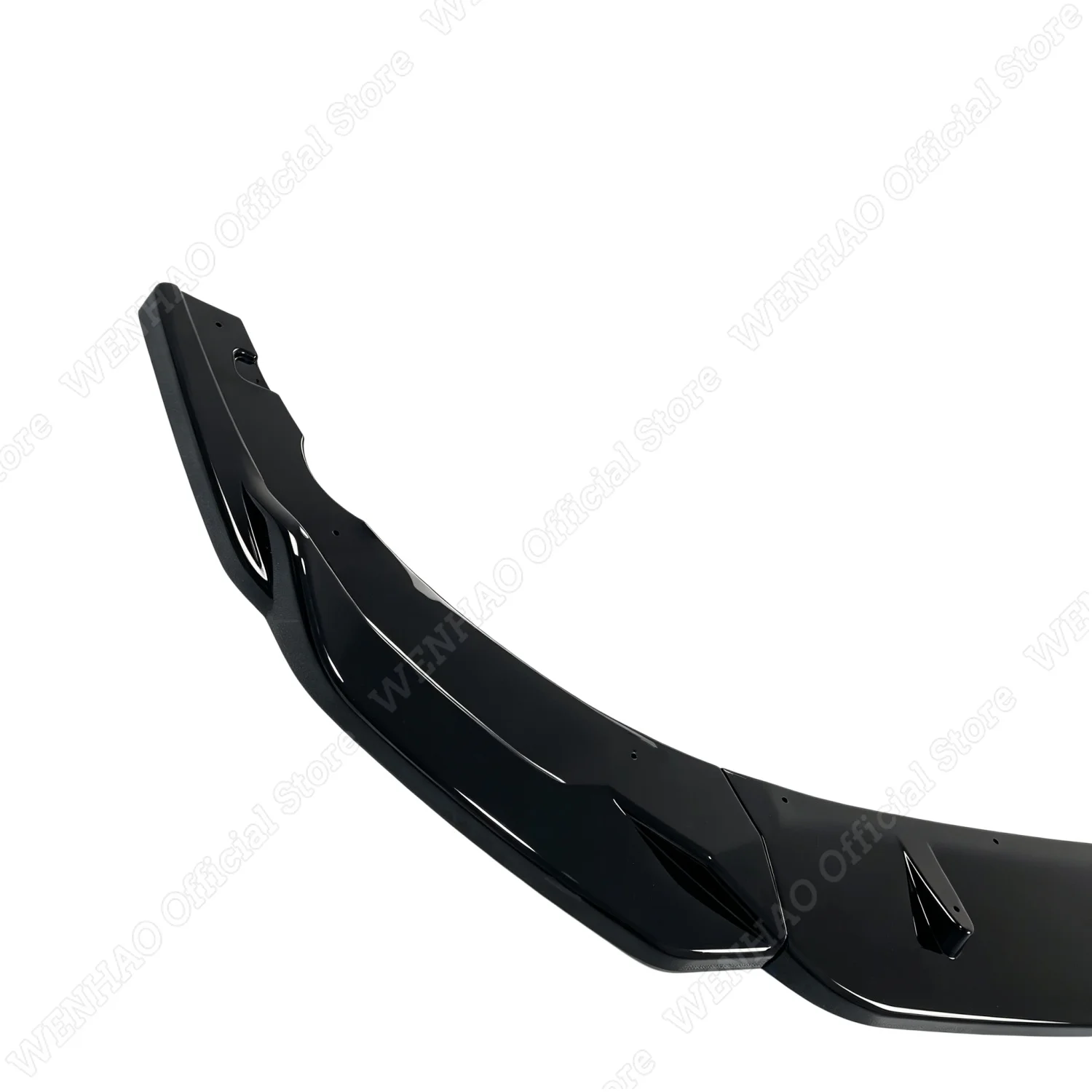 3-teiliger ABS-Kunststoff Frontspoiler in glänzendem Schwarz für VW Golf MK8 GTI R-Line 2020 - 2024, Frontlippe, Kinnverkleidung, Bodykit, Tuning – Detail 3