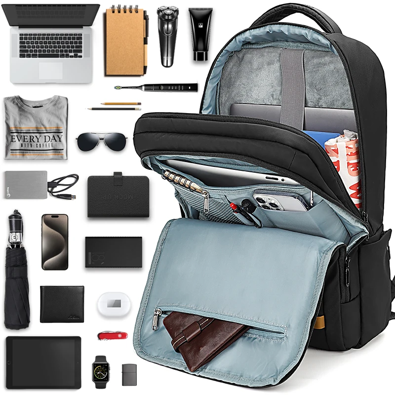 Large-capacity student backpack, casual backpack, Oxford material, new men's backpack, simple multi-functional bag