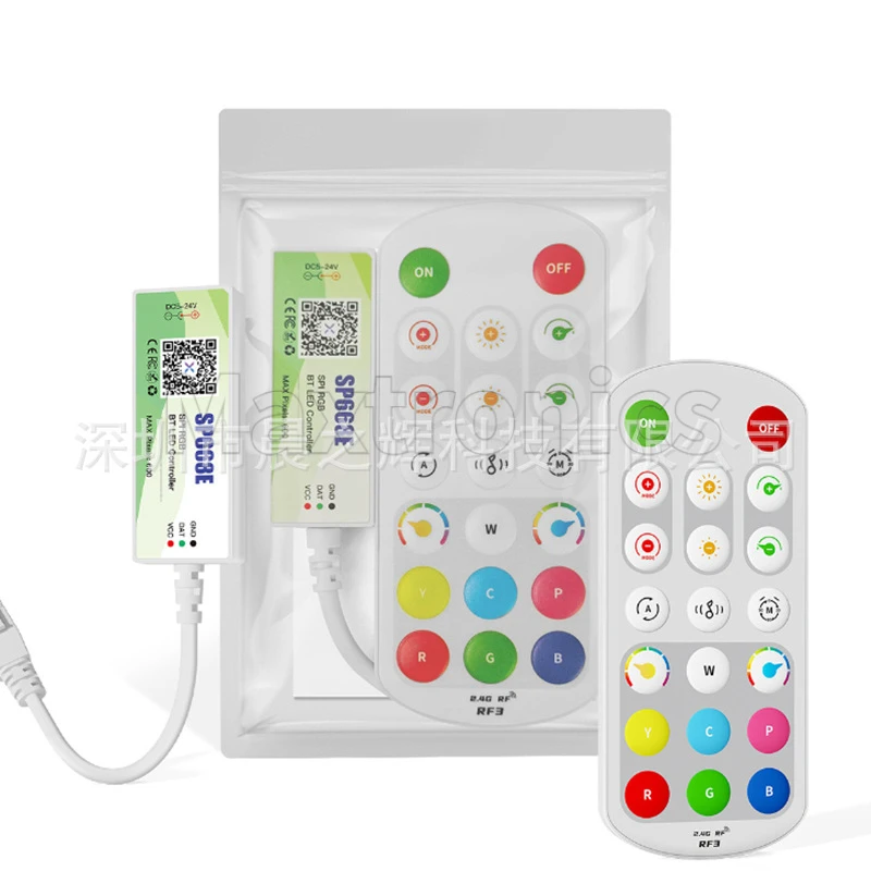 SP668E DC5-24V WS2811 WS2812B APP RF2.4G Afstandsbediening IC Muziek DIY Dynamische Effect Lichtstrip SPI RGB Bluetooth LED Controle
