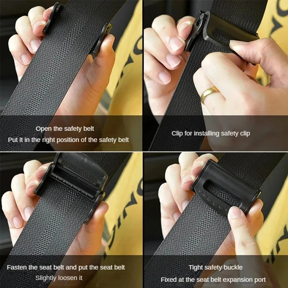 2Pcs 범용 자동차 안전 좌석 벨트 버클 클립 안전 벨트 스토퍼 조절기 클립 어깨 목 자동차 스트랩 클립을 편안하게