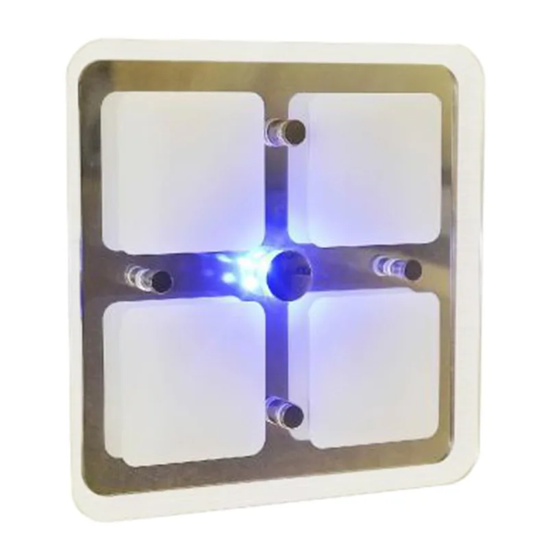 12 فولت RV صمام ثنائي باعث للضوء مربع الاكريليك ضوء السقف مع مفتاح اللمس الأزرق المزاج الضوء المحيط لمقطورة قارب RV داخلي #5