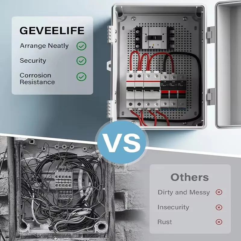 IP66 Wasserdichtes graues/transparentes Abdeckgehäuse, Stromanschlusskasten, ABS-Kunststoffscharnier, elektronischer Verteilerkasten für den Außenbereich