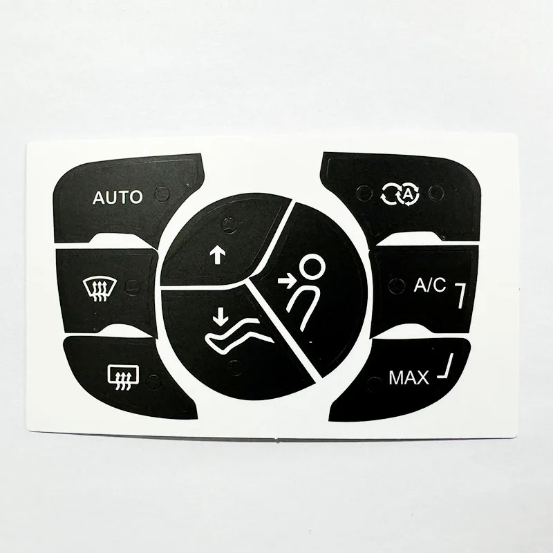 1PC PVC AC Button Repair Decals Stickers Of Car Button Repair Sticker Matte For 2014-2018 Citroen C4L