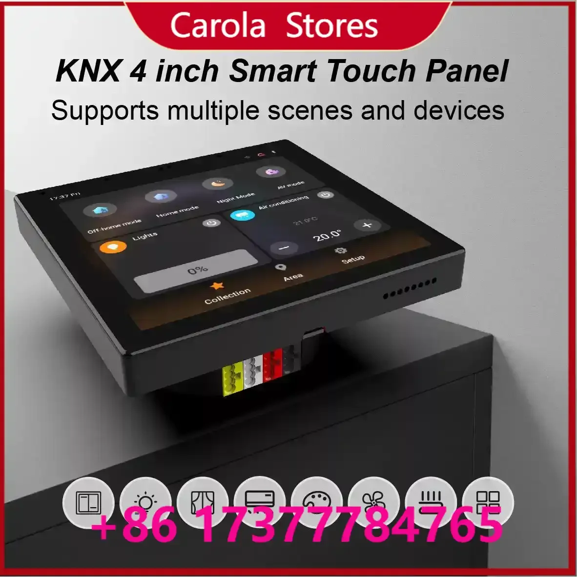 4 inch Smart touch screen supports multi-scenario and multi-device interconnection for central control