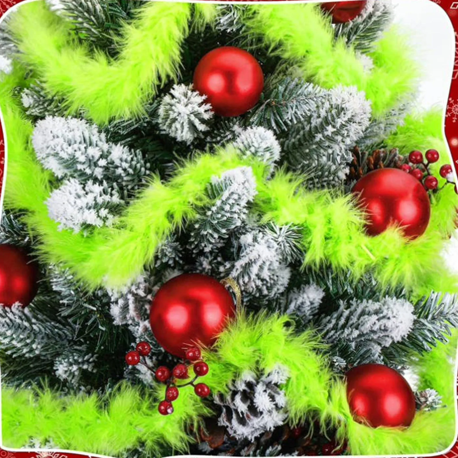 Set Aksesoris Dekorasi Pohon N - Tinsel Garland Decoration ulasan dan harga