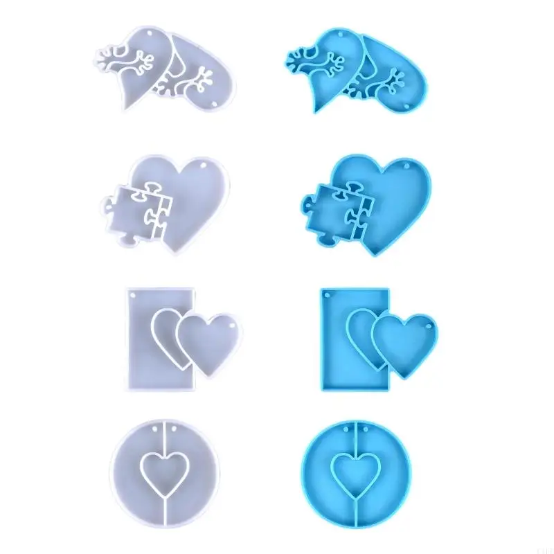 

C1FE Resin Keychain Pendant Mold Crystal Drop-Handmade Jewelry Silicone Mold Casting