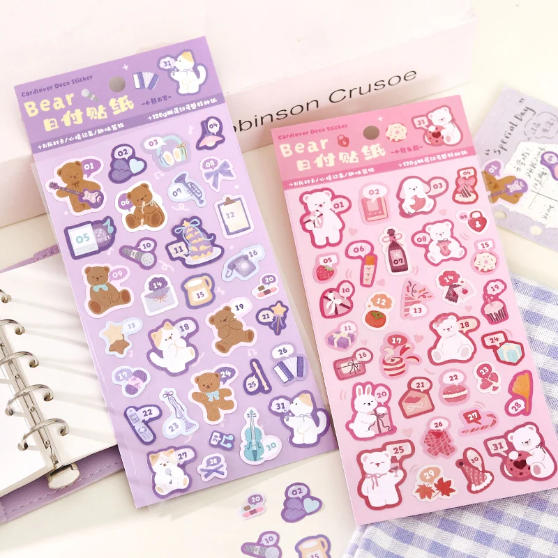 

12 упаковок/лот, серия плюшевого мишки, вальса, милая ретро декоративная бумажная наклейка