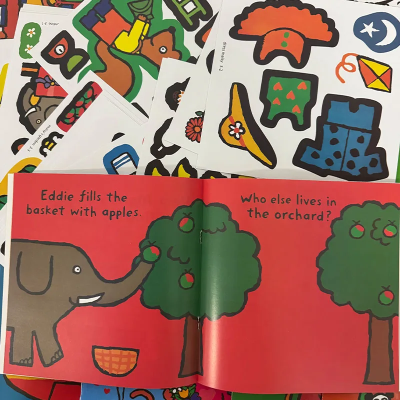 Maisy Sticker Book Storybook Bundle, Lucy Cousins Children's English Picture Books, Preschool Early Education Reading Materials