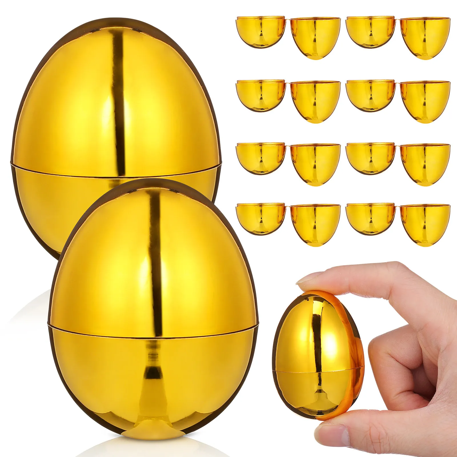 

12Pcs Fillable Easter Eggs Easter Egg Hunt Empty Egg Game Prizes Supplies Kids Birthday Party Favors Easter Decoration for Home