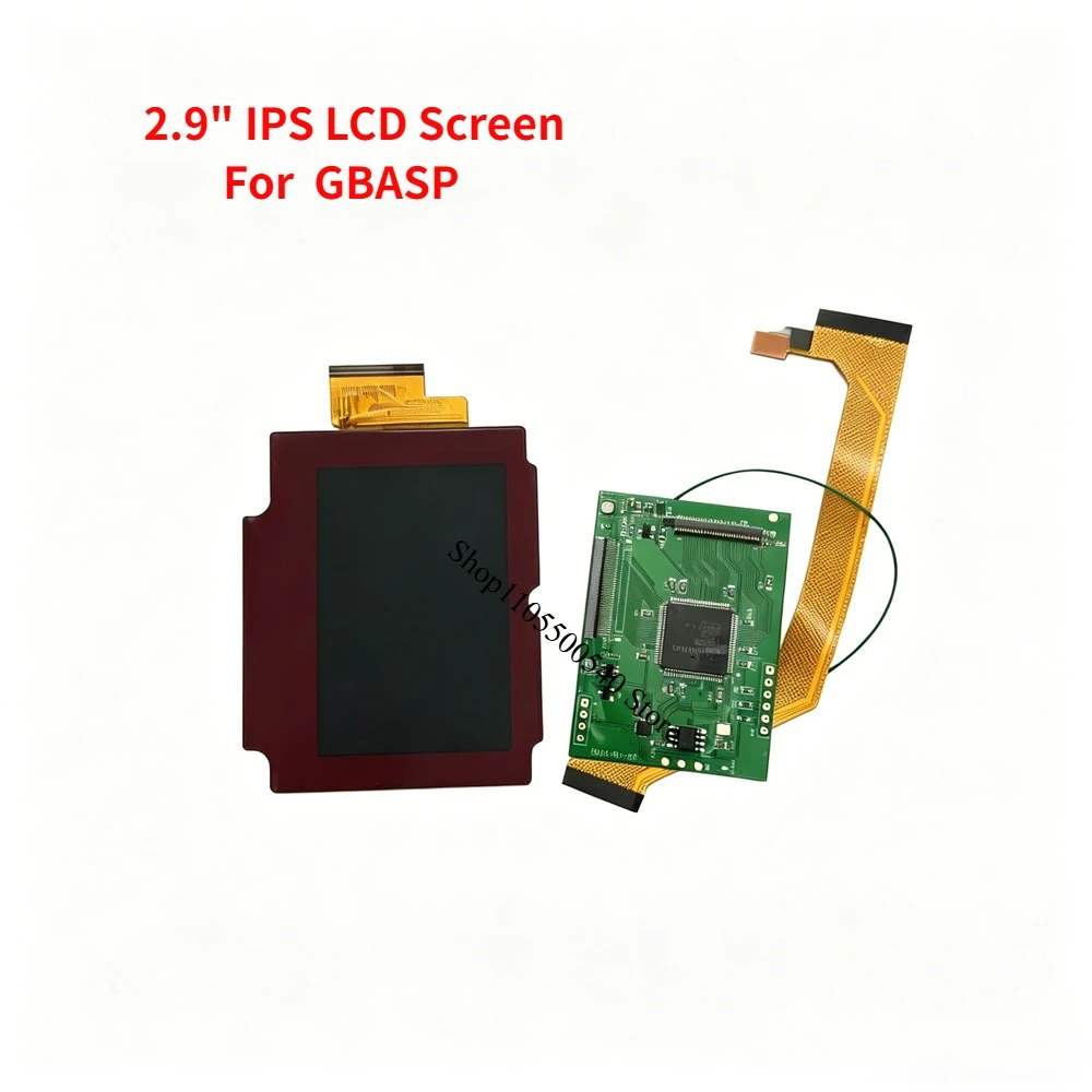 2.9"original size IPS high brightness LCD screen for Gameboy advance SP For GBASP support pixel mode display