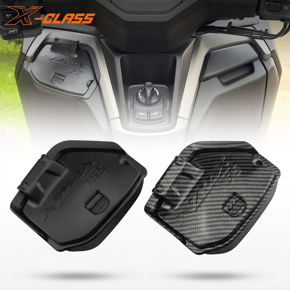 For YAMAHA NMAX155 NMAX 155 V3 2025 2026 Motorcycle Accessories ABS Console Box Cover Storage Tank Lid Shell Clip-On Cap Black