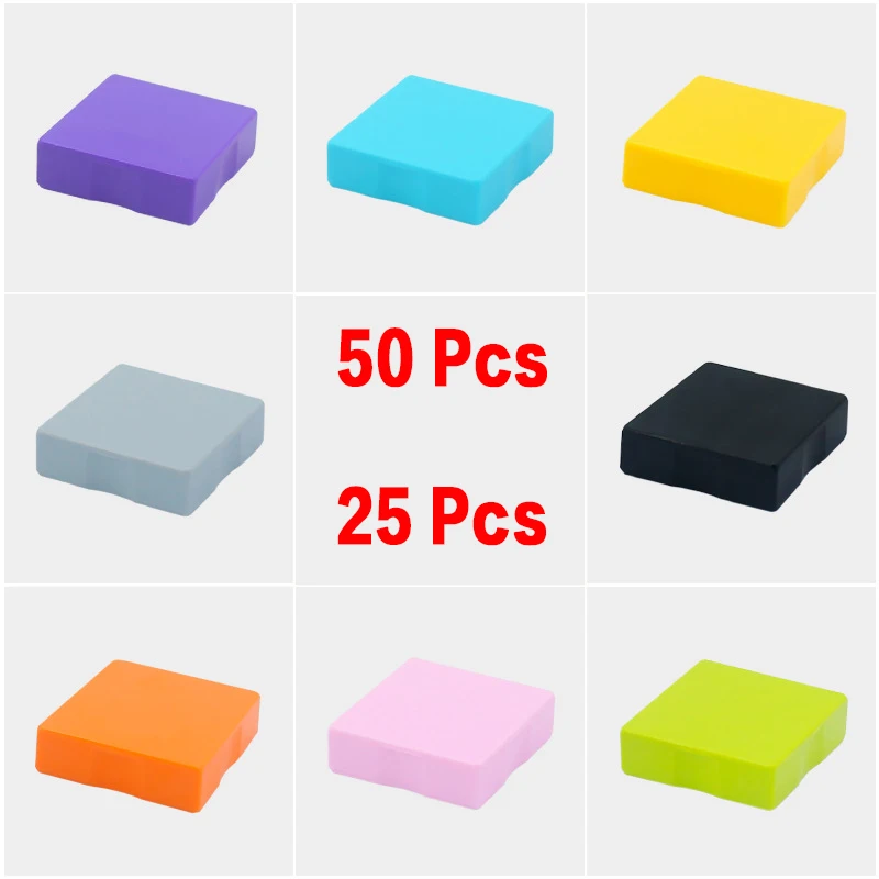 Mosaic Big Building Blocks Basic Series Plastic Accessories Compatible Large Bricks 25/50Pcs Assembly DIY Children Toys Gifts