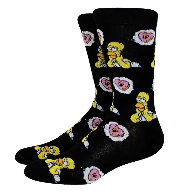 5 أزواج جديد وصول أنيمي النساء الرجال الجوارب الجوارب الطويلة الرجال الركبة عالية تأثيري العجل جورب الكبار شخصية الهيب هوب جورب حجم 36-44 #5