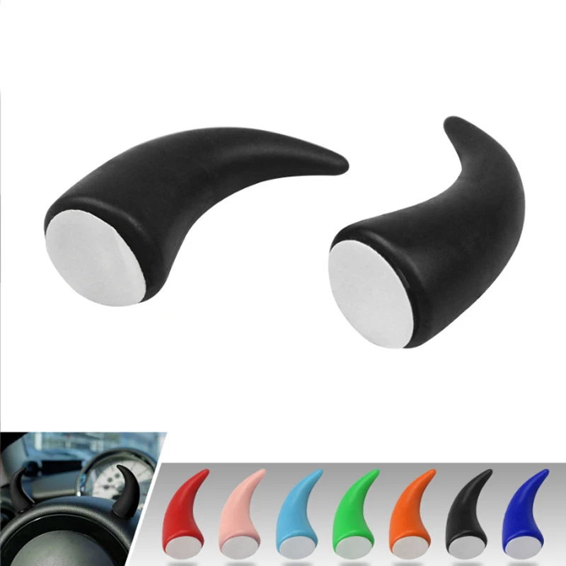 

2Pcs Motorcycle Helmet Devil Horn Colorful Devil Horns Helmet Decoration Motorbike Bicycle Decoration Helmet Sucker Accessory