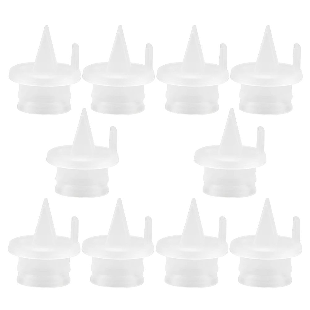 

10 Pcs Breast Pump Accessories Food Grade Silicone Valve Counterflow Duckbill Manual Electric Safe Durable Practical