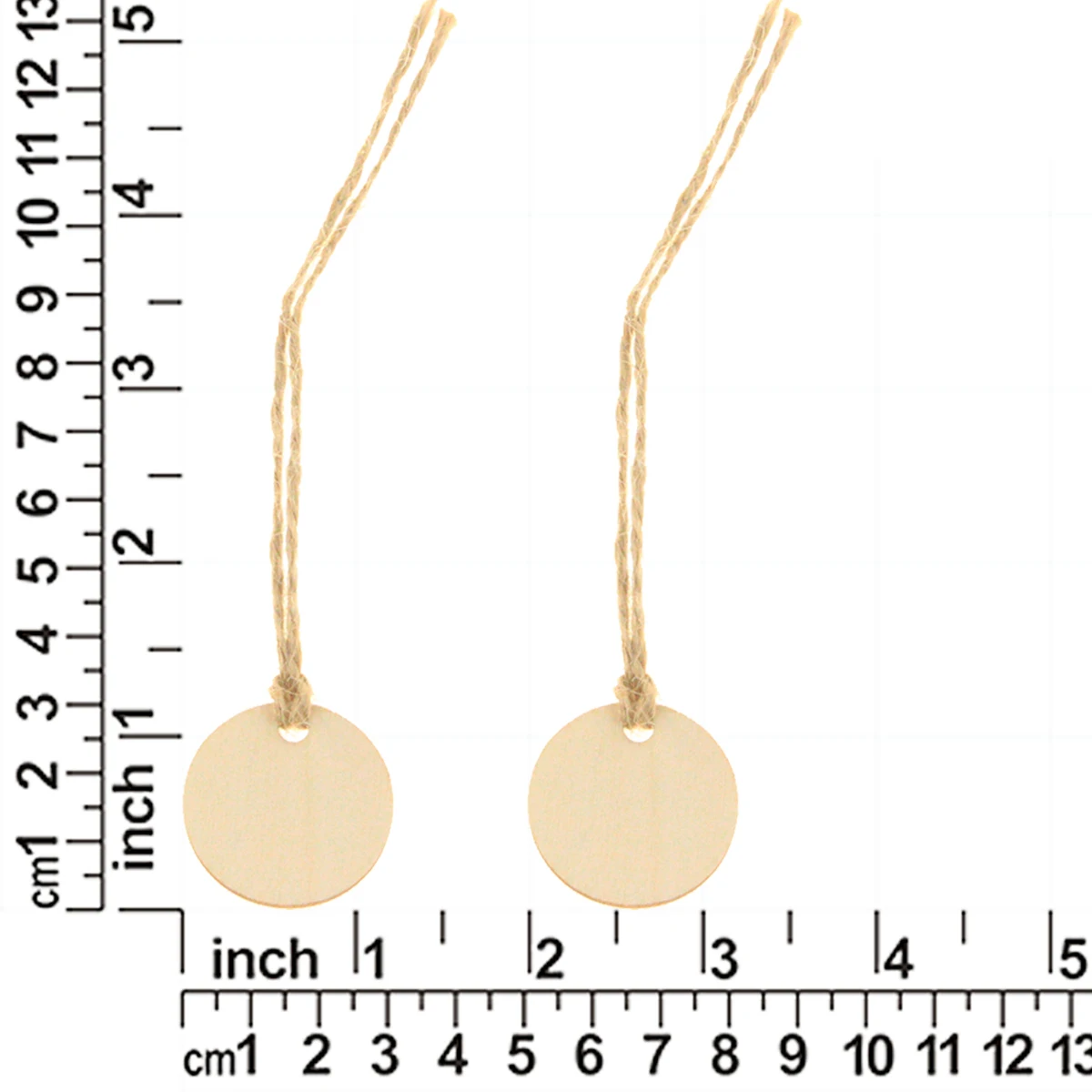 

50Pcs Craft Wood Discs with Rope Natural Beige DIY Tags for Wine Bottle Decor Hanging Pendant Home Decoration Wine Bottle Plaque