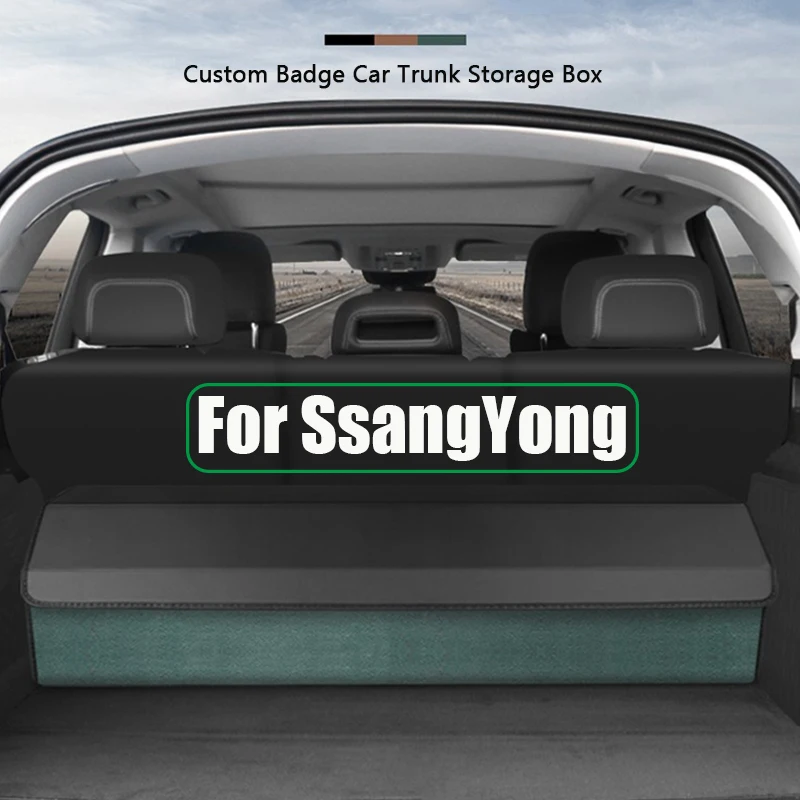 

Extra-Large Capacity Car Trunk Organizer Box For SsangYong KGM Korando Rexton Kyron Torres Car Interior Decor Styling Ideas
